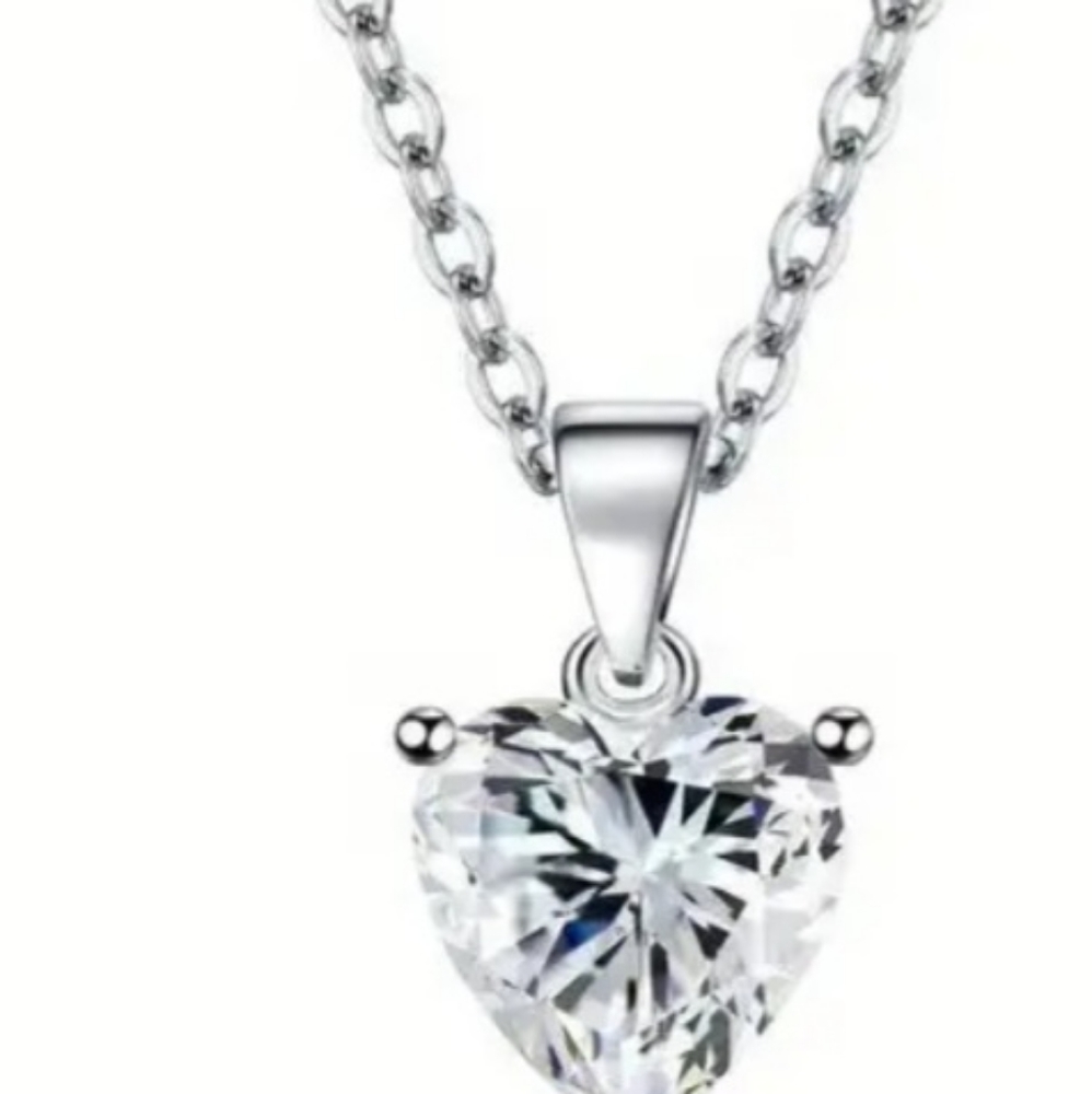 925 Sterling Silver Heart Pendant   Necklace NWT. Fast Ship. 4,000 Items Sold